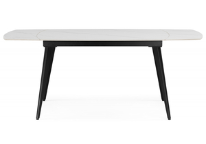 Керамический стол, Aveiro 120(180)x80 белый мрамор / черный