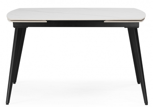 Керамический стол, Aveiro 120(180)x80 белый мрамор / черный