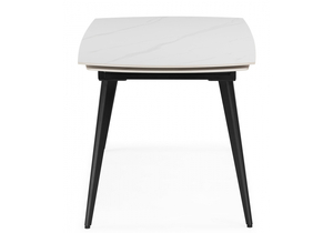 Керамический стол, Aveiro 120(180)x80 белый мрамор / черный