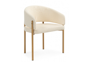 Стул на металлокаркасе, Janin white / wooden metal