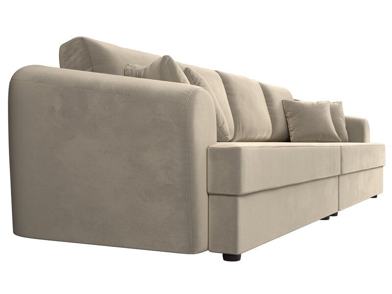 Диван прямой Милтон, Микровельвет, Бежевый