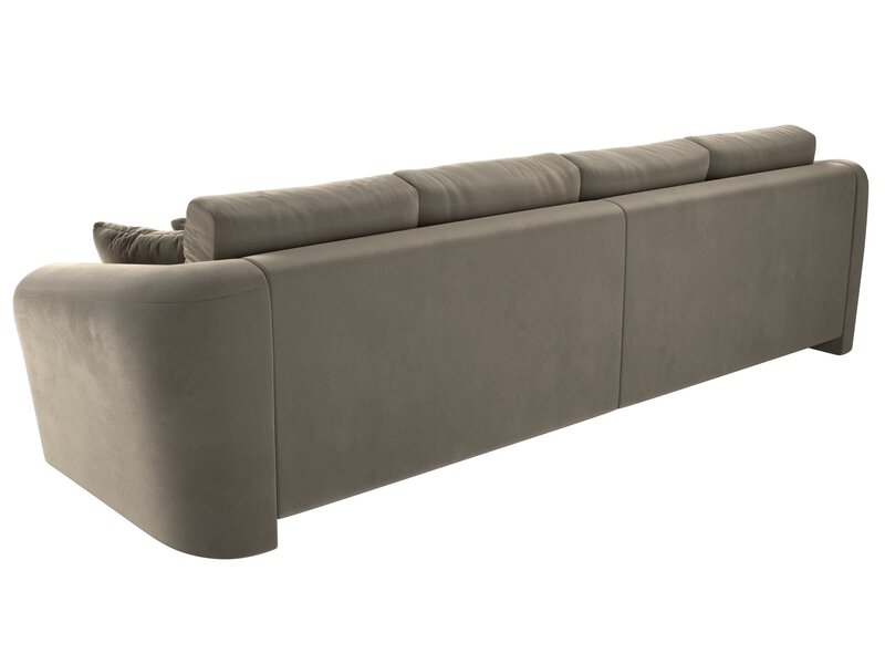 Диван прямой Милтон, Микровельвет, Бежевый