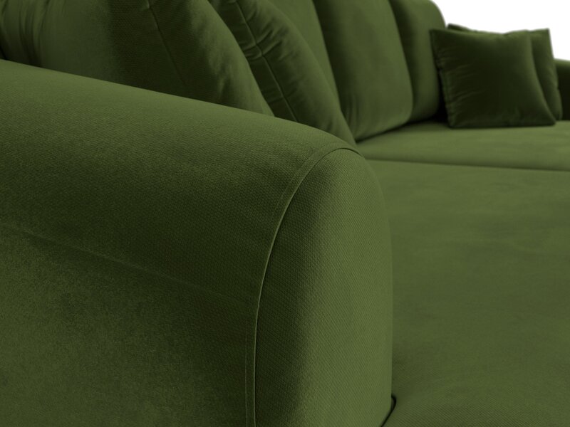 Диван прямой Милтон, Микровельвет, Зеленый