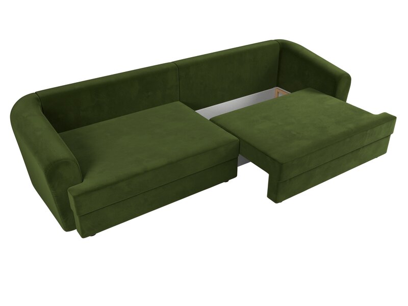 Диван прямой Милтон, Микровельвет, Зеленый