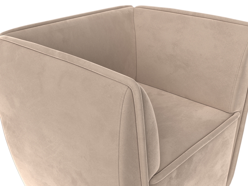 Кресло Бергамо, Велюр, SEVEN 729 бежевый