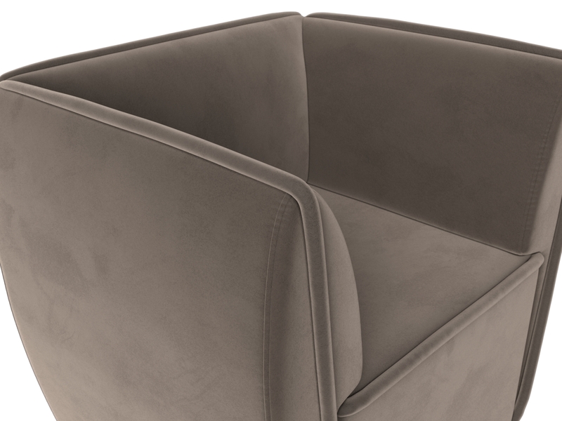 Кресло Бергамо, Велюр, SEVEN 727 коричневый