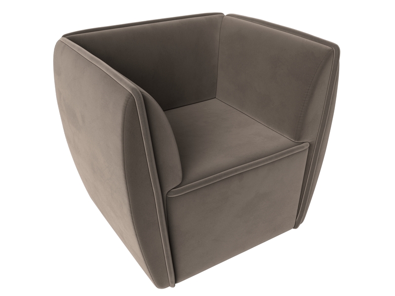 Кресло Бергамо, Велюр, SEVEN 727 коричневый