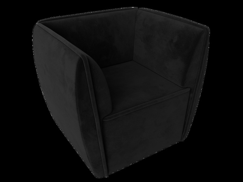 Кресло Бергамо, Велюр, SEVEN 35 черный