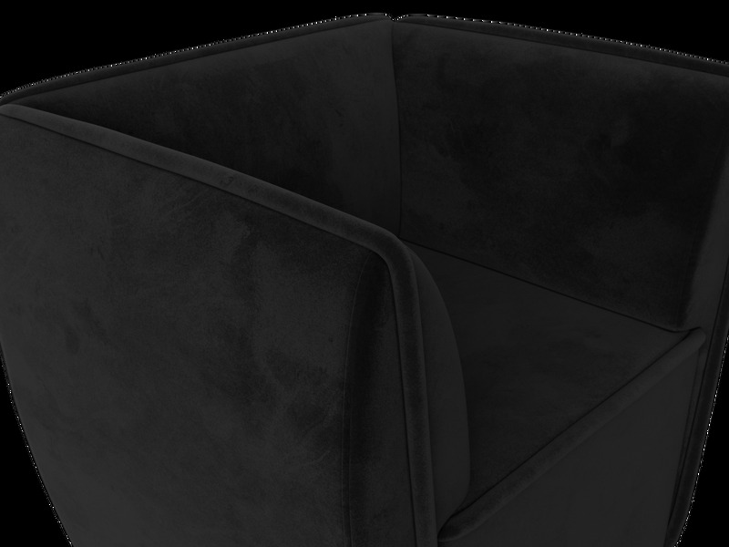 Кресло Бергамо, Велюр, SEVEN 35 черный