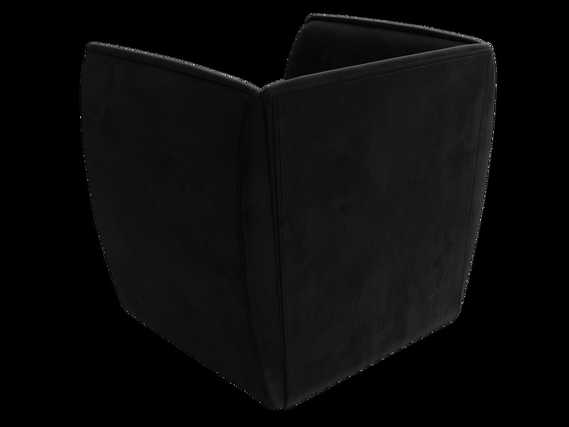 Кресло Бергамо, Велюр, SEVEN 35 черный