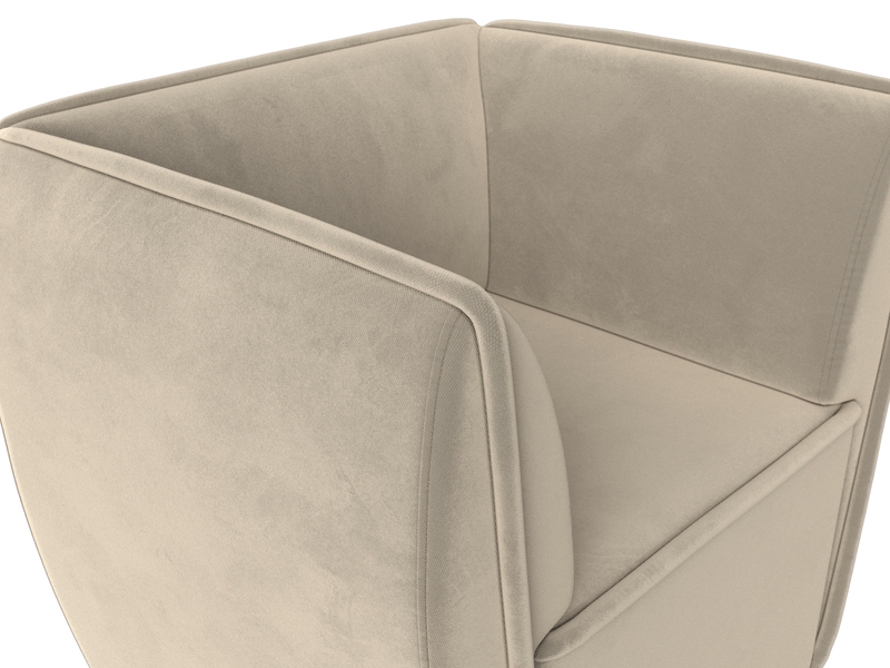 Кресло Бергамо, Микровельвет, Бежевый