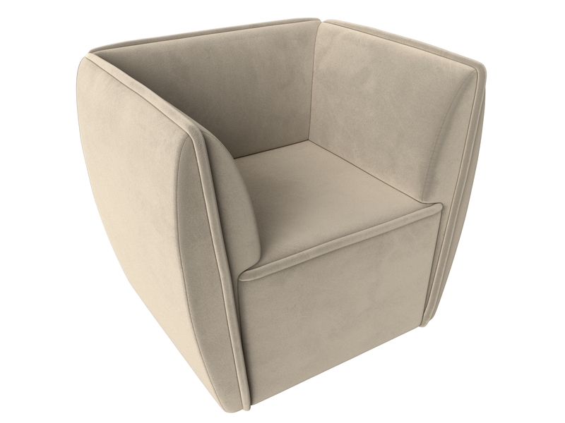 Кресло Бергамо, Микровельвет, Бежевый