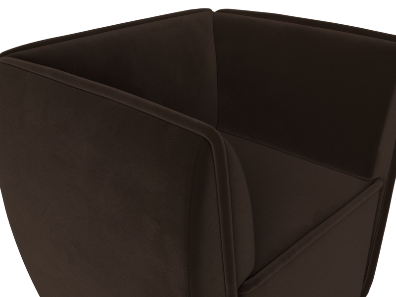 Кресло Бергамо, Микровельвет, Коричневый