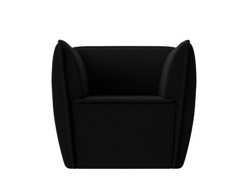 Кресло Бергамо, Микровельвет, Черный