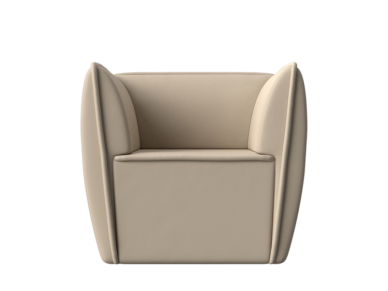 Кресло Бергамо, Экокожа, Бежевый