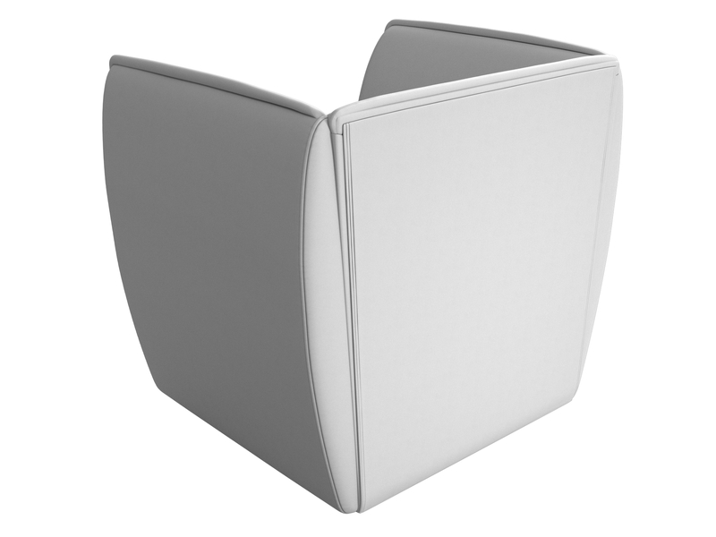 Кресло Бергамо, Экокожа, Белый