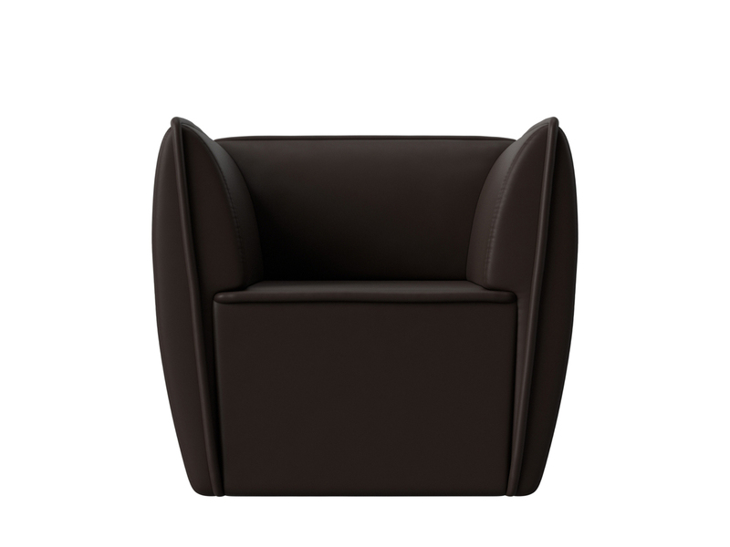 Кресло Бергамо, Экокожа, Коричневый