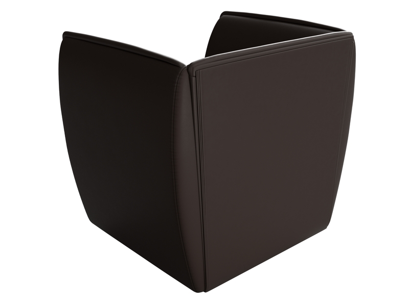 Кресло Бергамо, Экокожа, Коричневый