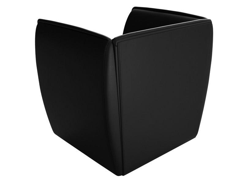 Кресло Бергамо, Экокожа, Черный