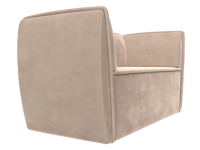 Диван кухонный прямой Бергамо 2-х местный, Велюр, SEVEN 729 бежевый