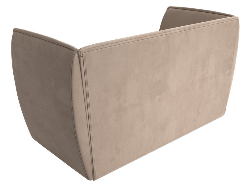 Диван кухонный прямой Бергамо 2-х местный, Велюр, SEVEN 729 бежевый