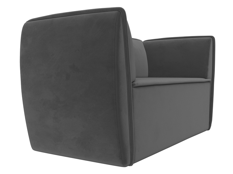 Диван кухонный прямой Бергамо 2-х местный, Велюр, SEVEN 17 серый