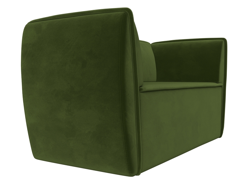 Диван кухонный прямой Бергамо 2-х местный, Микровельвет, Зеленый