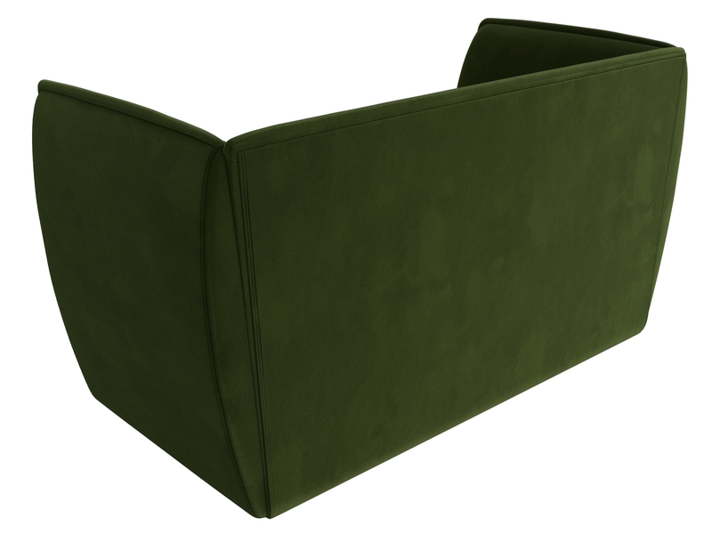 Диван кухонный прямой Бергамо 2-х местный, Микровельвет, Зеленый