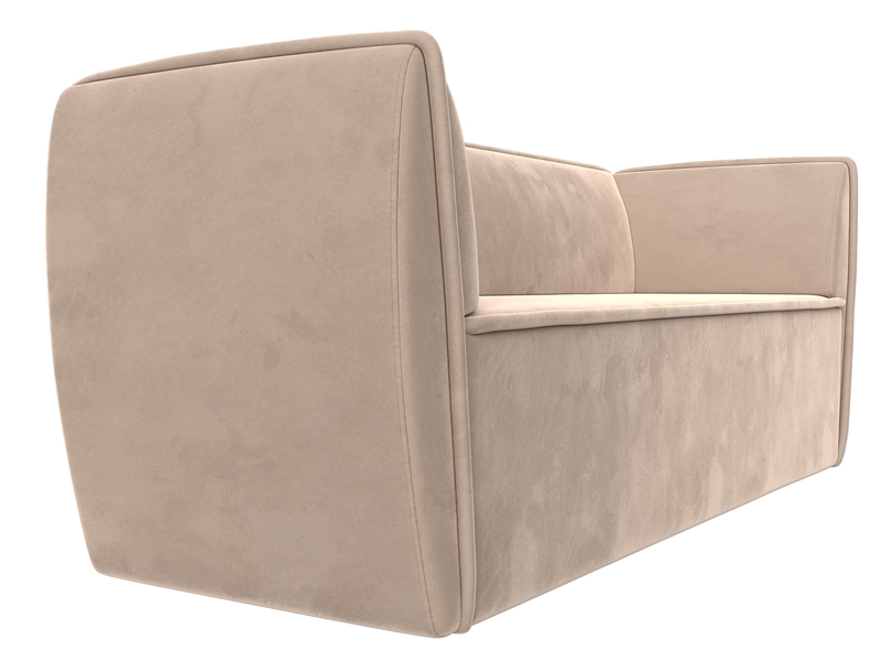 Диван кухонный прямой Бергамо 3-х местный, Велюр, SEVEN 729 бежевый