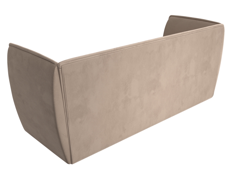 Диван кухонный прямой Бергамо 3-х местный, Велюр, SEVEN 729 бежевый