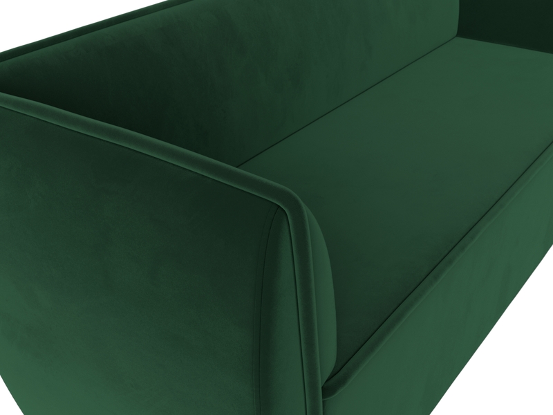 Диван кухонный прямой Бергамо 3-х местный, Велюр, SEVEN 626 зеленый