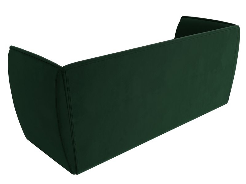 Диван кухонный прямой Бергамо 3-х местный, Велюр, SEVEN 626 зеленый