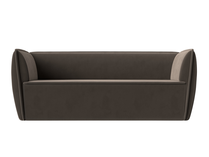 Диван кухонный прямой Бергамо 3-х местный, Велюр, SEVEN 727 коричневый