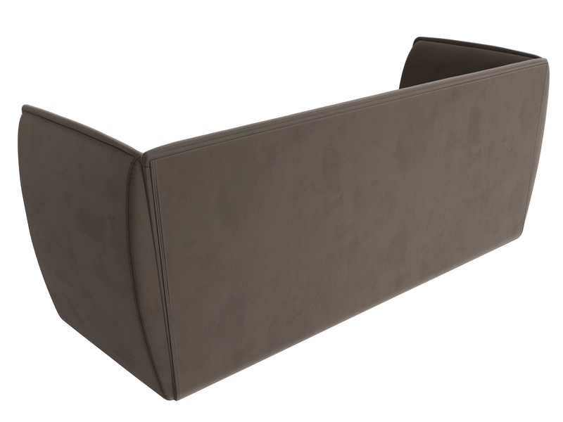 Диван кухонный прямой Бергамо 3-х местный, Велюр, SEVEN 727 коричневый