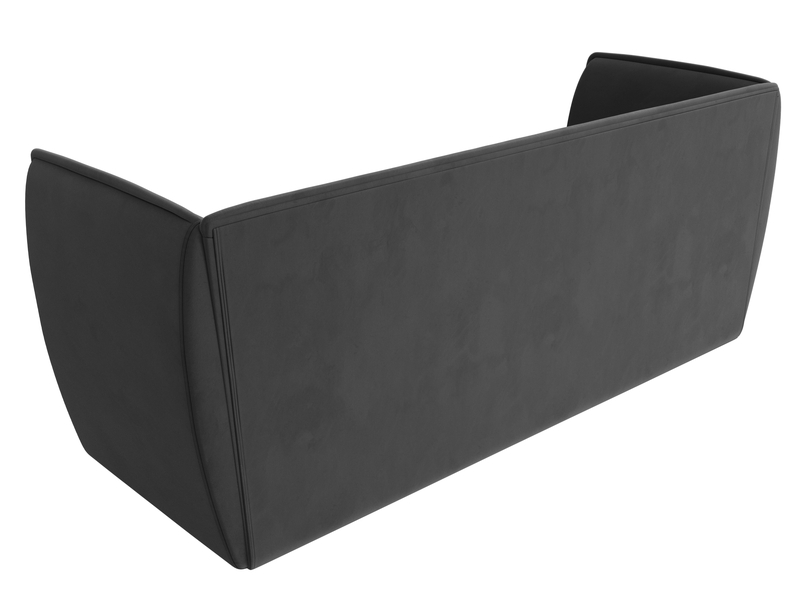 Диван кухонный прямой Бергамо 3-х местный, Велюр, SEVEN 17 серый