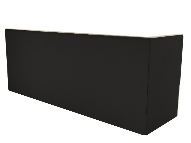 Диван кухонный прямой Бриз с углом слева, Микровельвет, Бежевый