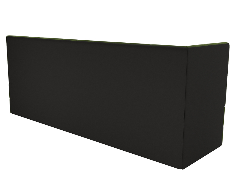 Диван кухонный прямой Бриз с углом слева, Микровельвет, Зеленый