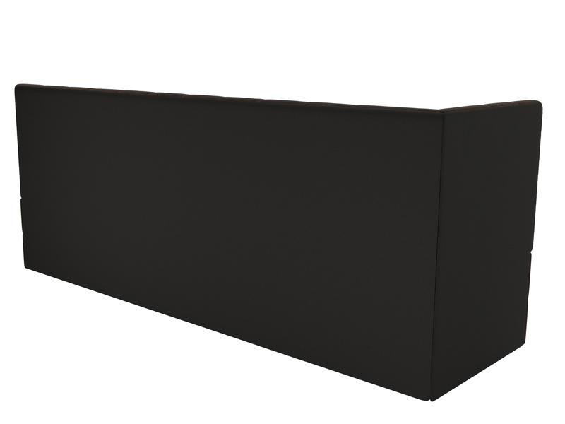 Диван кухонный прямой Бриз с углом слева, Микровельвет, Коричневый