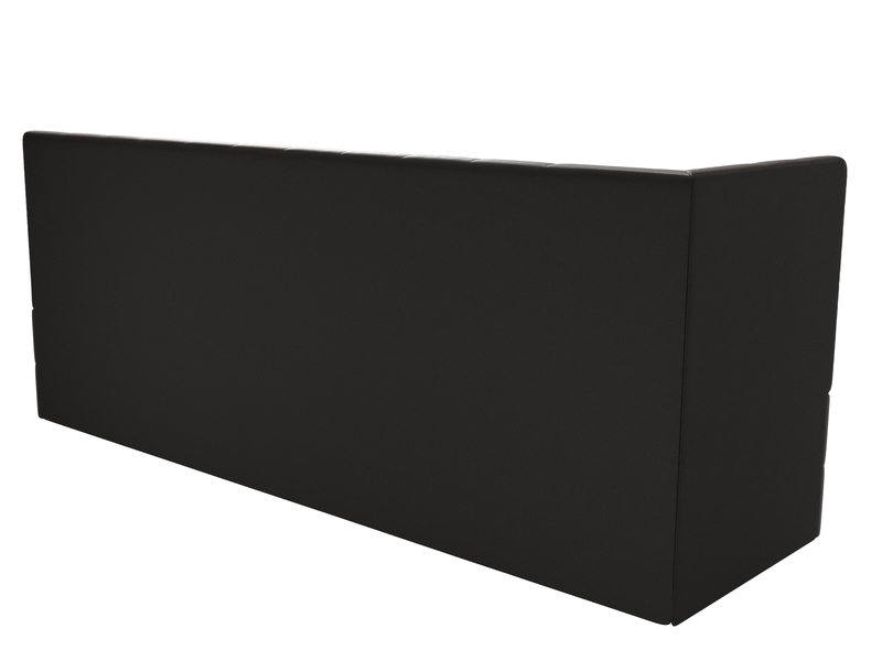 Диван кухонный прямой Бриз с углом слева, Экокожа, Коричневый