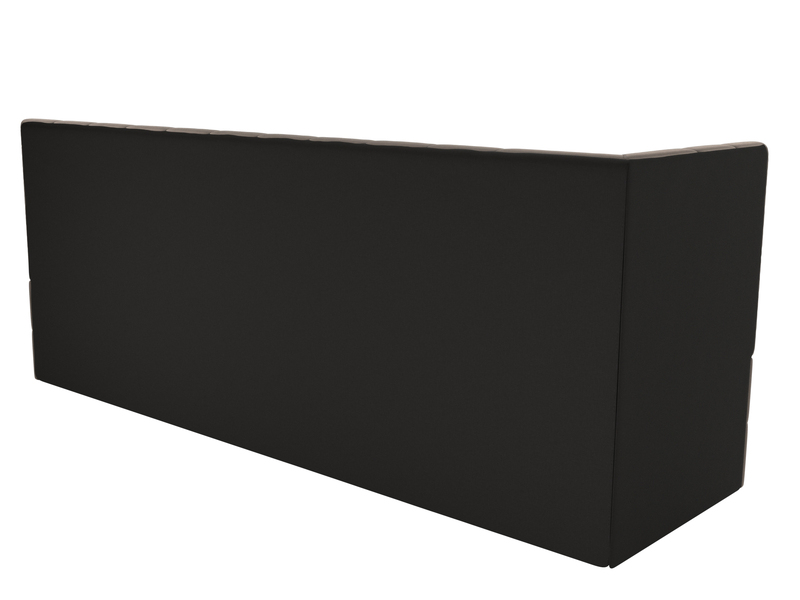 Диван кухонный прямой Бриз с углом слева, Велюр, SEVEN 727 коричневый