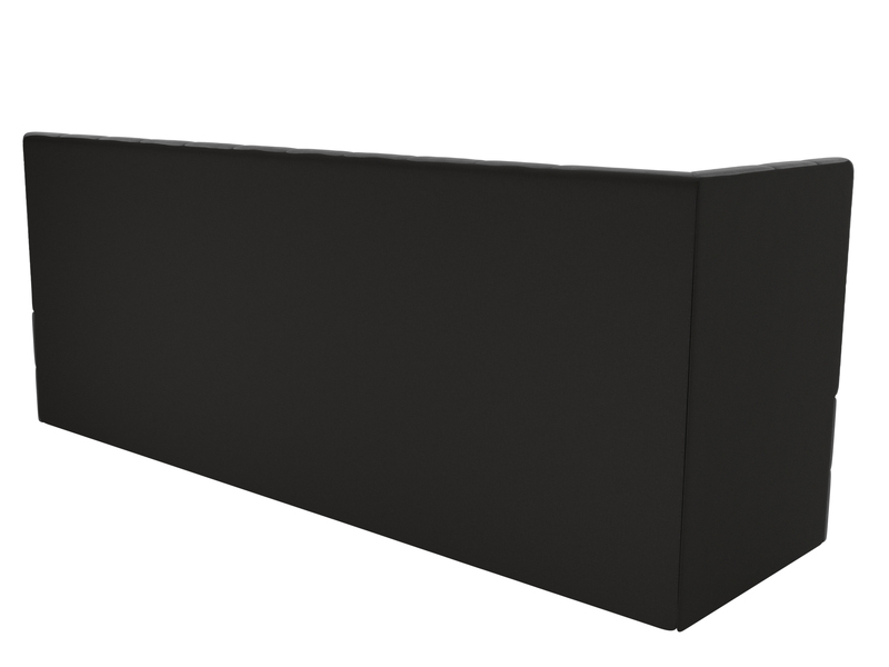 Диван кухонный прямой Бриз с углом слева, Велюр, SEVEN 17 серый