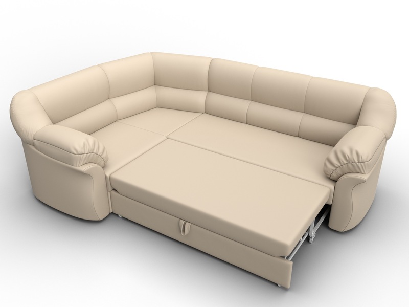 Диван угловой Карнелла левый угол, Экокожа, Бежевый