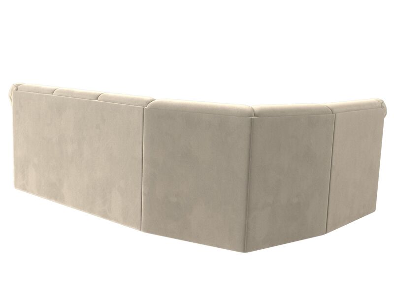 Диван угловой Карнелла левый угол, Микровельвет, Бежевый