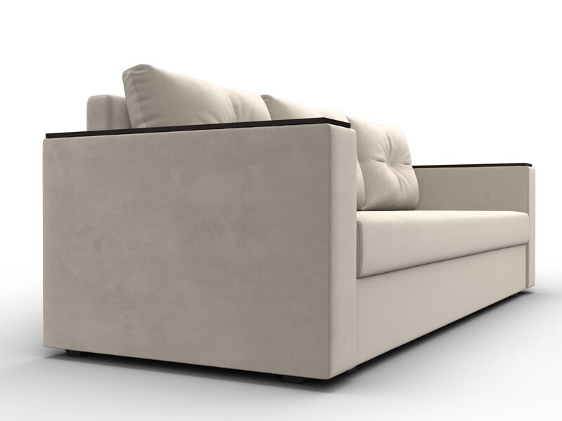 Диван прямой Атланта без стола, Микровельвет, Бежевый