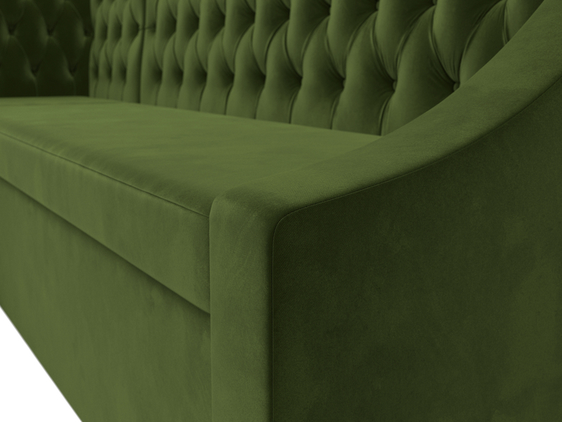 Диван кухонный угловой Мерлин левый угол, Микровельвет, Зеленый