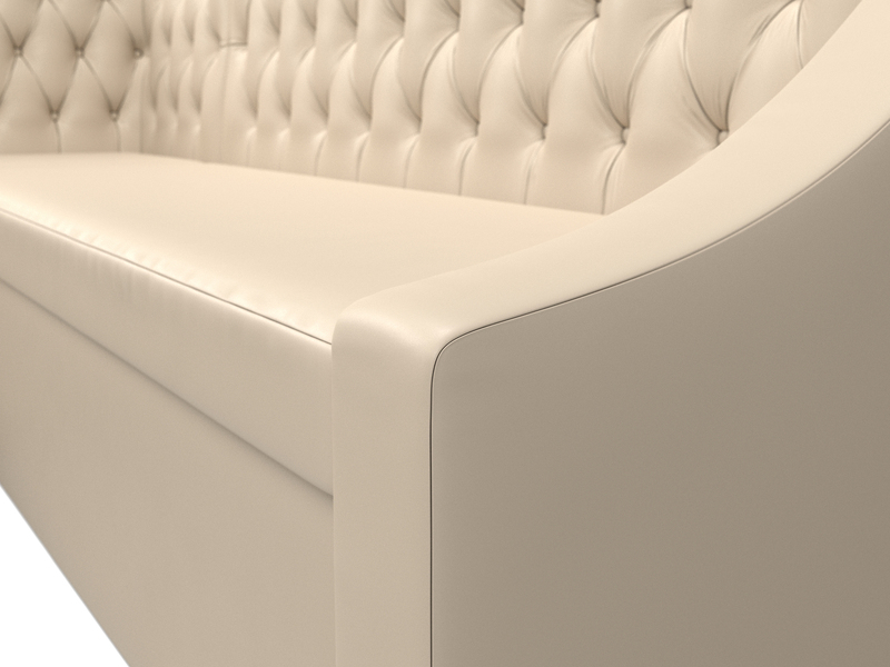 Диван кухонный угловой Мерлин левый угол, Экокожа, Бежевый