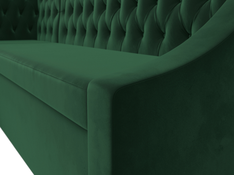Диван кухонный угловой Мерлин левый угол, Велюр, SEVEN 626 зеленый