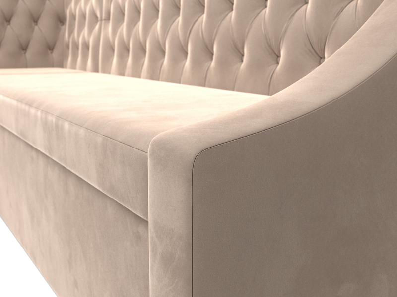 Диван кухонный угловой Мерлин левый угол, Велюр, SEVEN 729 бежевый