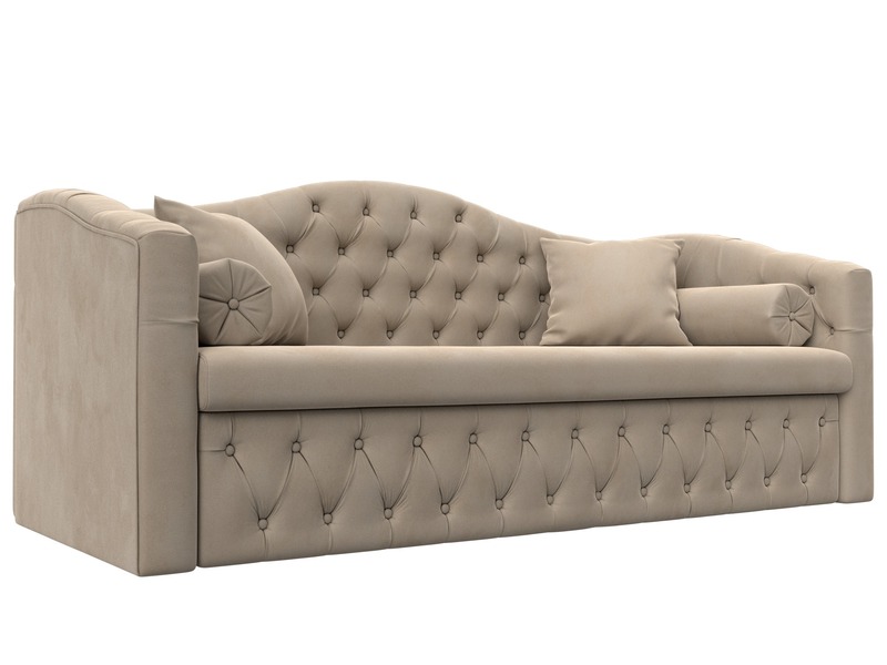 Диван детский прямой Мечта, Велюр, SEVEN 729 бежевый