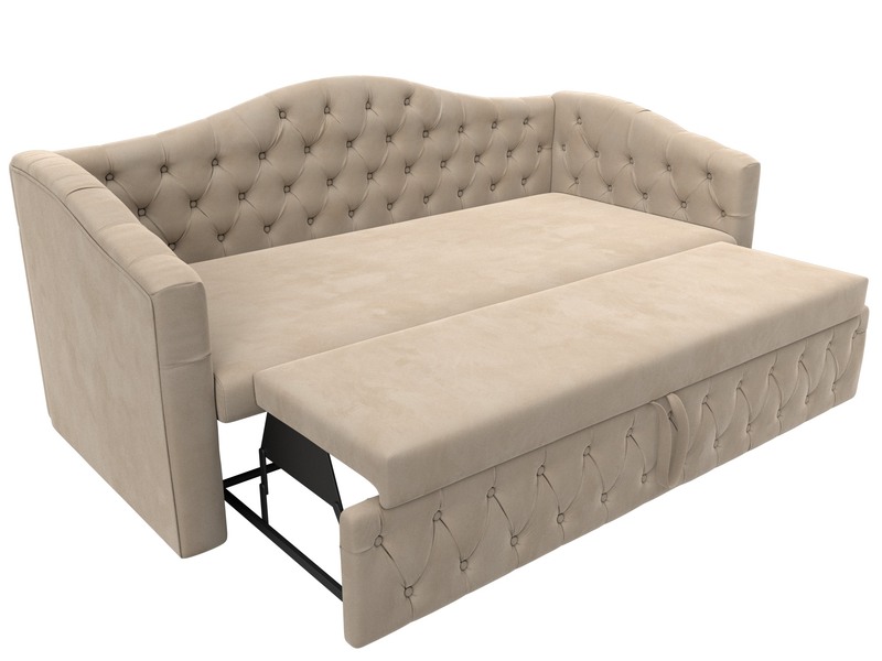 Диван детский прямой Мечта, Велюр, SEVEN 729 бежевый